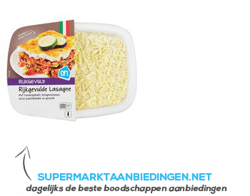 AH Rijkgevulde lasagne aanbieding