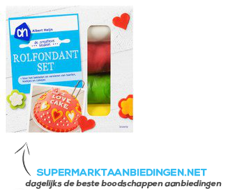 AH Rolfondant combi 4 kleuren aanbieding