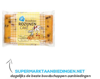 AH Roomboter rozijnencake aanbieding