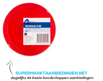 AH Schaaltjes rood (plastic bakjes) aanbieding