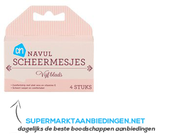 AH Scheermesjes 5 blads navulling aanbieding