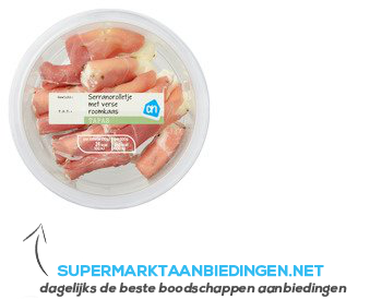 AH Serranohamrolletjes met verse roomkaas aanbieding