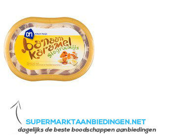 AH Slagroomijs banaan/ karamel aanbieding