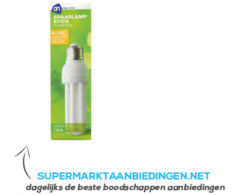 AH Spaarlamp stick 15W normale fitting aanbieding