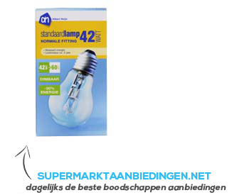 AH Standaardlamp helder 42W normale fitting aanbieding