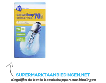 AH Standaardlamp helder 70W normale fitting aanbieding