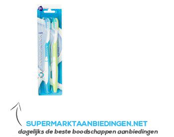 AH Tandenborstel double action soft 2-pack aanbieding