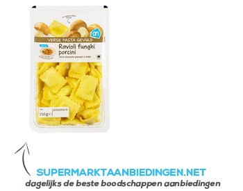 AH Verse ravioli funghi porcini aanbieding