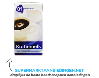 AH Volle koffiemelk aanbieding