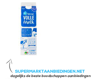 AH Volle melk aanbieding