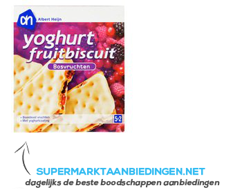 AH Yoghurt fruitbiscuit bosvruchten aanbieding