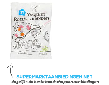 AH Yoghurt rozijnvriendjes uitdeelzakjes aanbieding