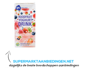 AH Yoghurtdrink rode vruchten (geen suiker)