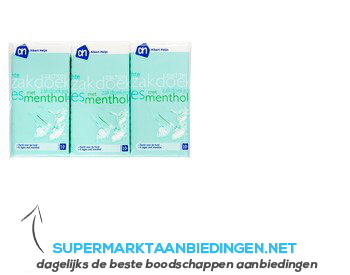 AH Zakdoekjes menthol aanbieding