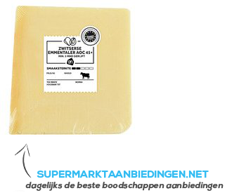 AH Zwitserse Emmentaler 45 aanbieding