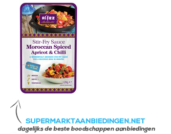 Al'Fez Moroccan spiced apricot-chilli stir fry aanbieding