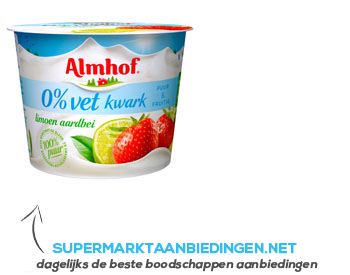 Almhof Kwark 0% limoen aardbei aanbieding