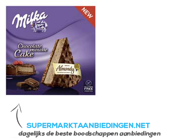 Almondy Milka chocolate mousse cake aanbieding