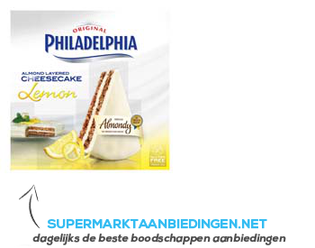 Almondy Philadelphia cheesecake lemon aanbieding