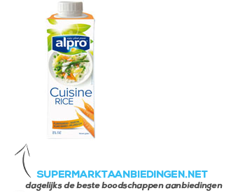 Alpro Cuisine rijst aanbieding