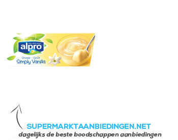 Alpro Dessert vanille aanbieding