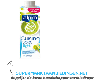 Alpro Soya cuisine light aanbieding