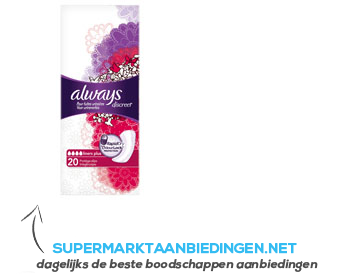 Always Discreet liners plus aanbieding