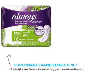 Always Discreet small plus aanbieding