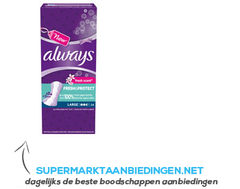 Always Inlegkruisjes large fresh aanbieding