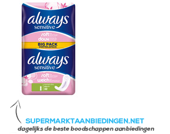 Always Sensitive normal big pack aanbieding