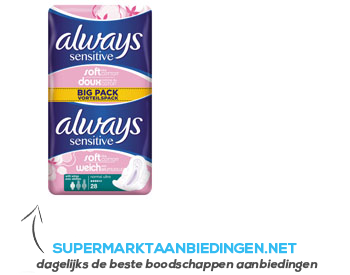 Always Sensitive normal plus big pack aanbieding