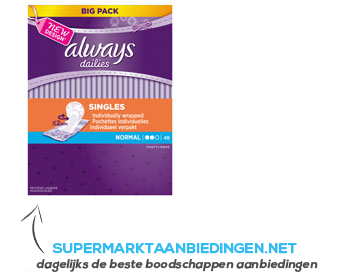 Always Ultra dailies inlegkruisjes aanbieding