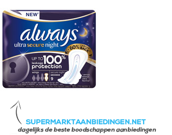 Always Ultra secure night wings aanbieding