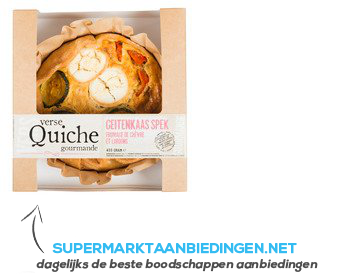 Ambachtelijke quiche geitenkaas aanbieding