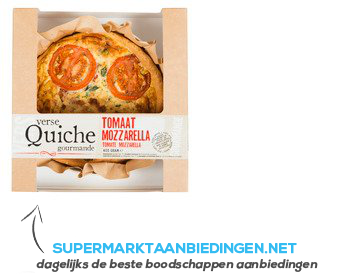 Ambachtelijke quiche tomaat mozzarella aanbieding