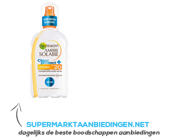 Ambre Solaire Clear protect spray SPF 20 aanbieding