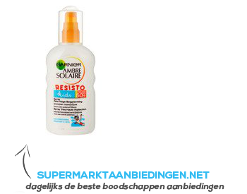 Ambre Solaire Kids resisto spray SPF 50 aanbieding