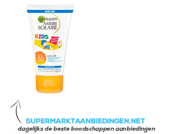 Ambre Solaire Kids wet skin lotion SPF 50 aanbieding