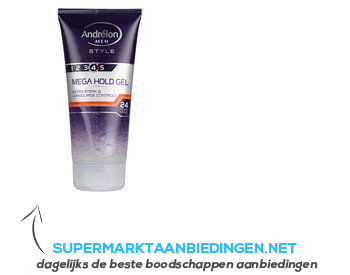 Andrélon Gel for men mega hold aanbieding