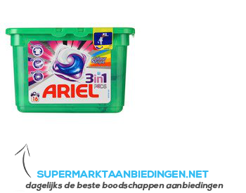 Ariel Wasmiddel 3-in-1 pods color aanbieding