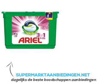 Ariel Wasmiddel 3-in-1 pods pink aanbieding