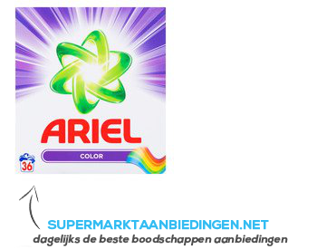 Ariel Wasmiddel poeder color 36 scoops aanbieding
