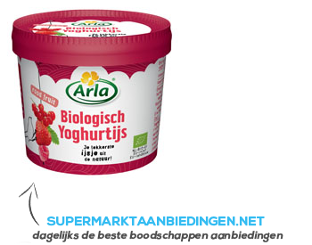 Arla Biologisch yoghurt ijs rood fruit aanbieding