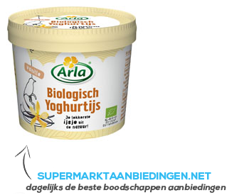 Arla Biologisch yoghurt ijs vanille aanbieding