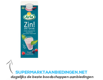 Arla Zin! drinkyoghurt rode vruchten aanbieding