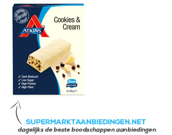 Atkins Advantage cookies cream repen aanbieding