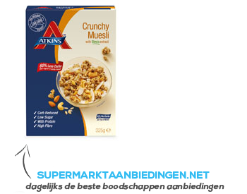 Atkins Krokante muesli soja-granen-noten aanbieding