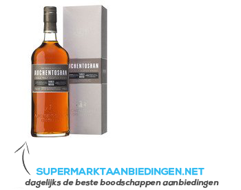 Auchentoshan Three wood single malt Scotch whisky aanbieding