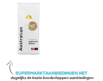 Australian Medium slowroast coffee beans UTZ aanbieding