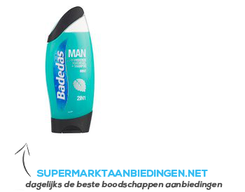 Mark Teleurstelling Spookachtig Badedas Man douchegel 2-in-1 mint aanbieding | Supermarkt Aanbiedingen